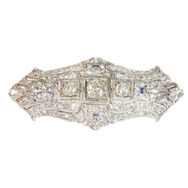 1920's Art Deco Diamond Brooch Splendour
